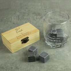 Personalised No.1 Cooling Stones & Glass Set -PERSONALISE STORE p0111c51 2