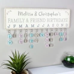Personalised Birthday Planner Plaque With Customisable Discs