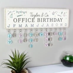 Personalised Classroom Office Birthday Planner Plaque With Customisable Discs -PERSONALISE STORE p0111c72 4