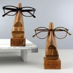 Personalised Wooden Nose-Shaped Glasses Holder -PERSONALISE STORE p0111c87 6