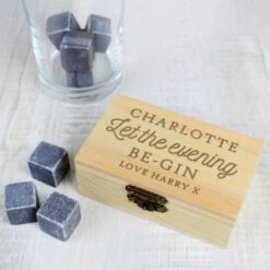 Personalised Let The Evening Be-Gin Cooling Stones -PERSONALISE STORE p0111d11 2