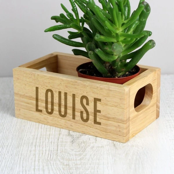 Personalised Name Only Mini Wooden Crate 1 Personalised Name Only Mini Wooden Crate