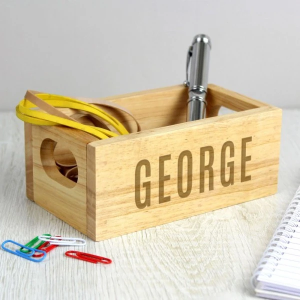 Personalised Name Only Mini Wooden Crate 3 Personalised Name Only Mini Wooden Crate - Image 3