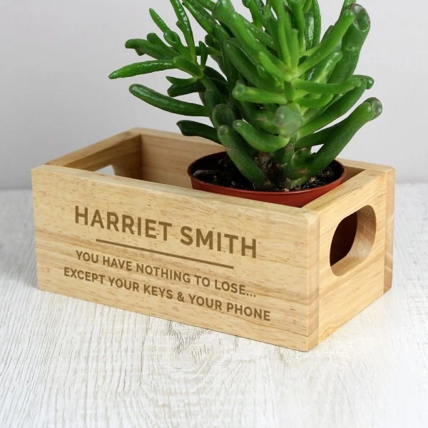Personalised Free Text Mini Wooden Crate 1 Personalised Free Text Mini Wooden Crate