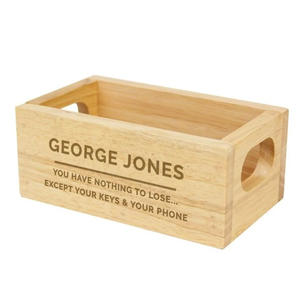 Personalised Free Text Mini Wooden Crate 2 Personalised Free Text Mini Wooden Crate - Image 2