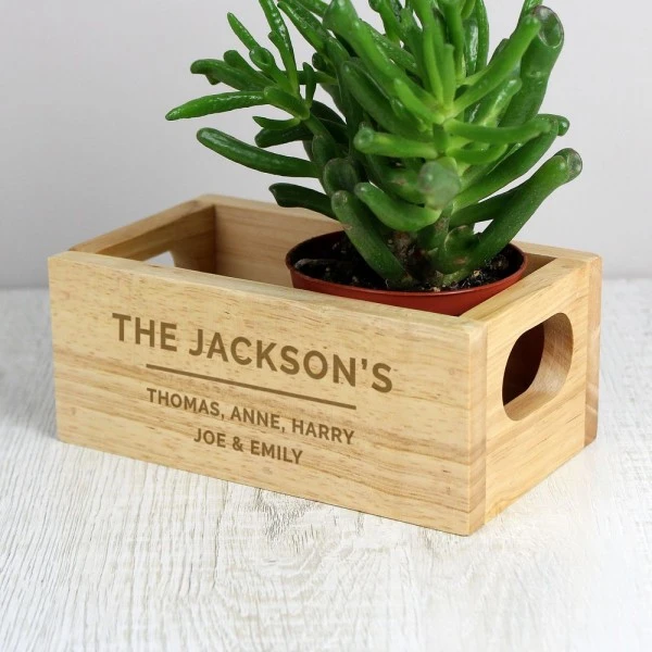 Personalised Free Text Mini Wooden Crate 5 Personalised Free Text Mini Wooden Crate - Image 5