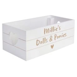 Personalised Free Text Heart White Wooden Crate -PERSONALISE STORE p0111d48 4