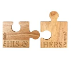 Personalised His & Hers Jigsaw Piece Set 9 Personalised His & Hers Jigsaw Piece Set -PERSONALISE STORE p0111d67 4