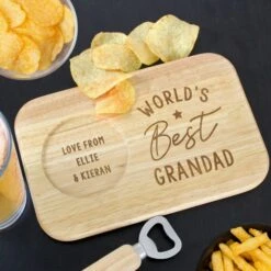 Personalised World's Best Wooden Coaster Tray -PERSONALISE STORE p0111e01 3