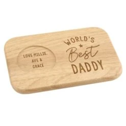 Personalised World's Best Wooden Coaster Tray -PERSONALISE STORE p0111e01 4