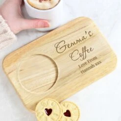 Personalised Free Text Wooden Coaster Tray -PERSONALISE STORE p0111e02 3