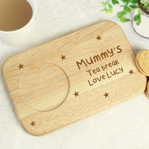 Personalised Stars Wooden Coaster Tray 3 Personalised Stars Wooden Coaster Tray - Image 3