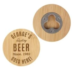 Personalised Free Text Bamboo Bottle Opener Coaster 11 Personalised Free Text Bamboo Bottle Opener Coaster -PERSONALISE STORE p0111e32 4