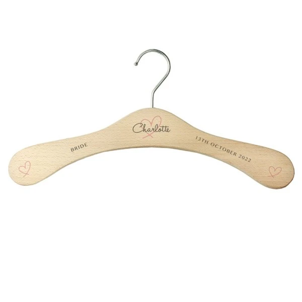 Personalised Heart Wooden Hanger 5 Personalised Heart Wooden Hanger - Image 5