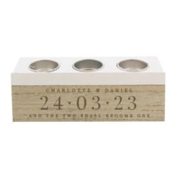 Personalised Large Date Triple Tea Light Box -PERSONALISE STORE p0111e54 4