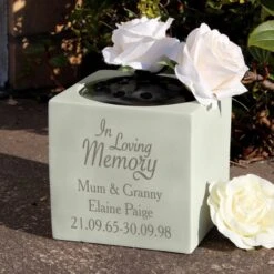 Personalised In Loving Memory Memorial Vase 5 Personalised In Loving Memory Memorial Vase -PERSONALISE STORE p011314 2