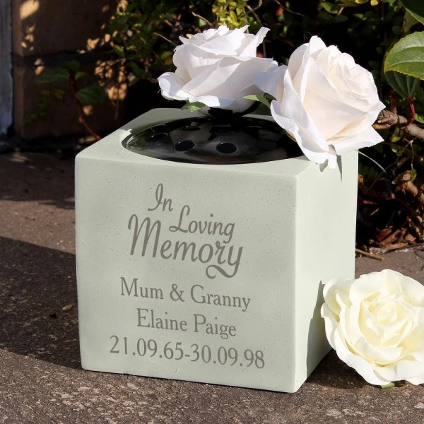 Personalised In Loving Memory Memorial Vase 3 Personalised In Loving Memory Memorial Vase - Image 3