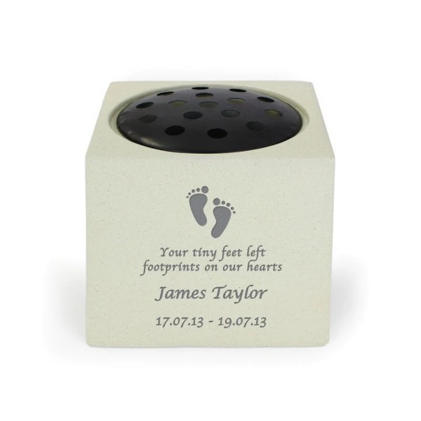 Personalised Footprints Memorial Vase 2 Personalised Footprints Memorial Vase - Image 2
