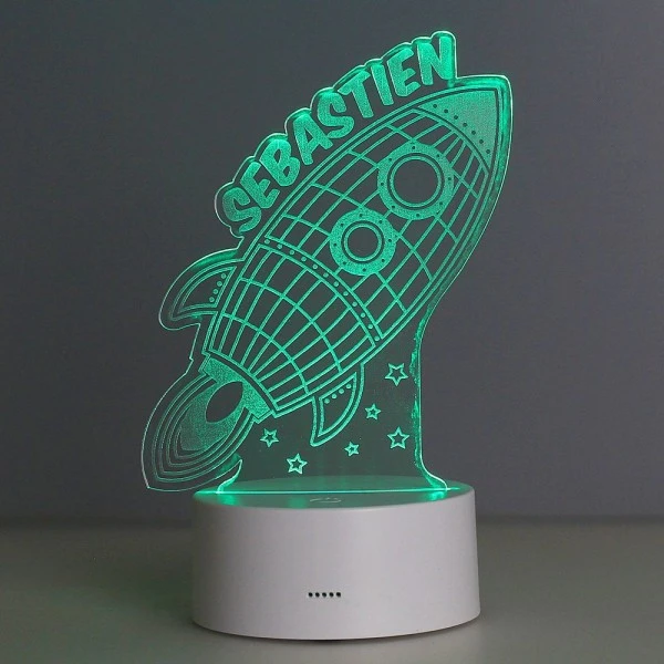 Personalised Space Rocket LED Colour Changing Wireframe Night Light 6 Personalised Space Rocket LED Colour Changing Wireframe Night Light - Image 6