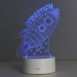 Personalised Space Rocket LED Colour Changing Wireframe Night Light 16 Personalised Space Rocket LED Colour Changing Wireframe Night Light -PERSONALISE STORE p011371 6