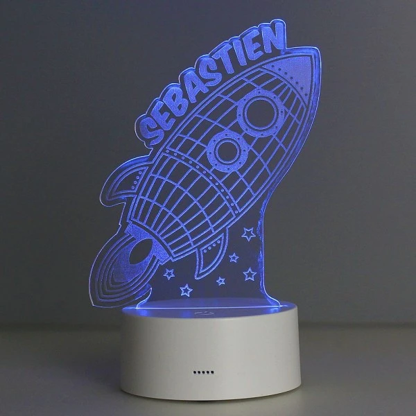 Personalised Space Rocket LED Colour Changing Wireframe Night Light 7 Personalised Space Rocket LED Colour Changing Wireframe Night Light - Image 7