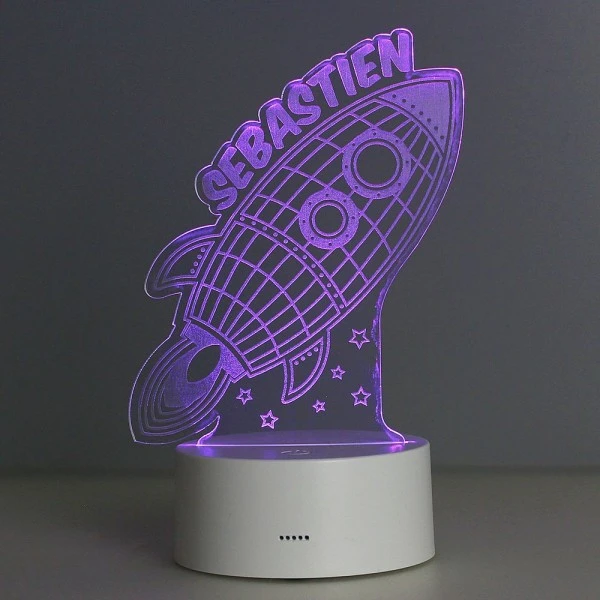 Personalised Space Rocket LED Colour Changing Wireframe Night Light 10 Personalised Space Rocket LED Colour Changing Wireframe Night Light - Image 10