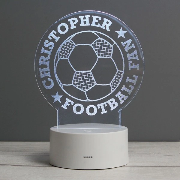 Personalised Football LED Colour Changing Desk Night Light 1 Personalised Football LED Colour Changing Desk Night Light