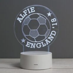 Personalised Football LED Colour Changing Desk Night Light 12 Personalised Football LED Colour Changing Desk Night Light -PERSONALISE STORE p011373 2