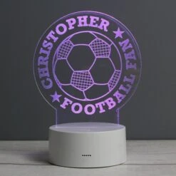 Personalised Football LED Colour Changing Desk Night Light 19 Personalised Football LED Colour Changing Desk Night Light -PERSONALISE STORE p011373 9