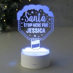 Personalised Santa Stop Here LED Colour Changing Night Light -PERSONALISE STORE p011378 6