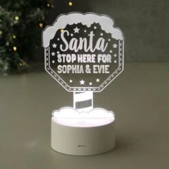 Personalised Santa Stop Here LED Colour Changing Night Light -PERSONALISE STORE p011378 7
