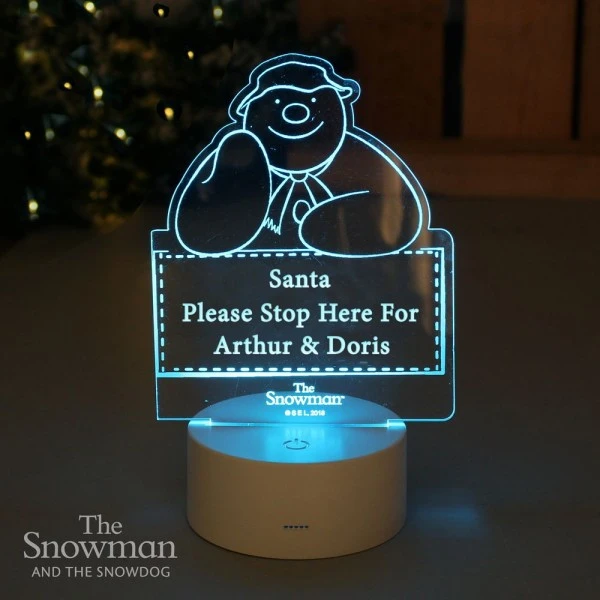 Personalised The Snowman LED Colour Changing Decoration & Night Light 1 Personalised The Snowman LED Colour Changing Decoration & Night Light