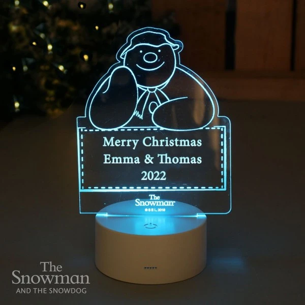 Personalised The Snowman LED Colour Changing Decoration & Night Light 3 Personalised The Snowman LED Colour Changing Decoration & Night Light - Image 3