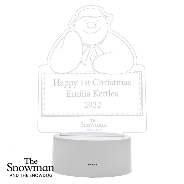 Personalised The Snowman LED Colour Changing Decoration & Night Light 5 Personalised The Snowman LED Colour Changing Decoration & Night Light - Image 5
