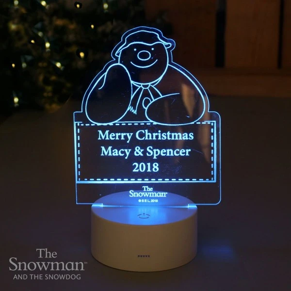 Personalised The Snowman LED Colour Changing Decoration & Night Light 10 Personalised The Snowman LED Colour Changing Decoration & Night Light - Image 10
