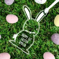 Personalised Acrylic Easter Bunny Decoration -PERSONALISE STORE p0113a04 3