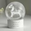 Personalised Free Text Rocking Horse Glitter Snow Globe