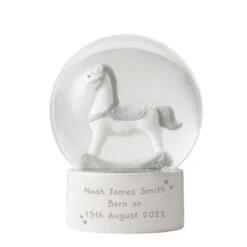 Personalised Free Text Rocking Horse Glitter Snow Globe -PERSONALISE STORE p0113a32 4