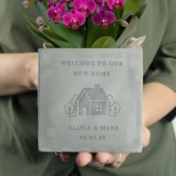 Personalised New Home Concrete Plant Pot -PERSONALISE STORE p0113a35 3