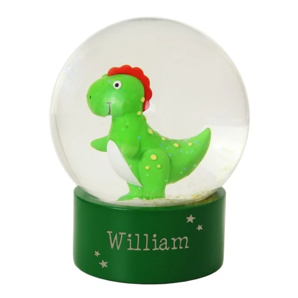 Personalised Name Only Dinosaur Glitter Snow Globe 5 Personalised Name Only Dinosaur Glitter Snow Globe - Image 5