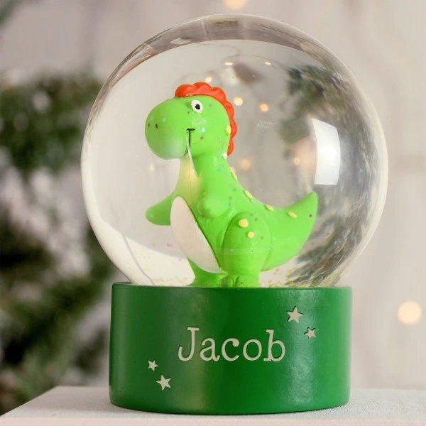 Personalised Name Only Dinosaur Glitter Snow Globe 7 Personalised Name Only Dinosaur Glitter Snow Globe - Image 7