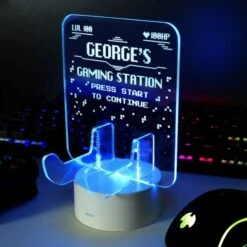 Personalised Gaming Controller Holder LED Colour Changing Light -PERSONALISE STORE p0113a50 3