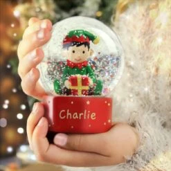 Personalised Name Only Elf Glitter Snow Globe 6 Personalised Name Only Elf Glitter Snow Globe -PERSONALISE STORE p0113a52 2