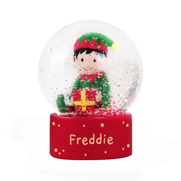 Personalised Name Only Elf Glitter Snow Globe 4 Personalised Name Only Elf Glitter Snow Globe - Image 4