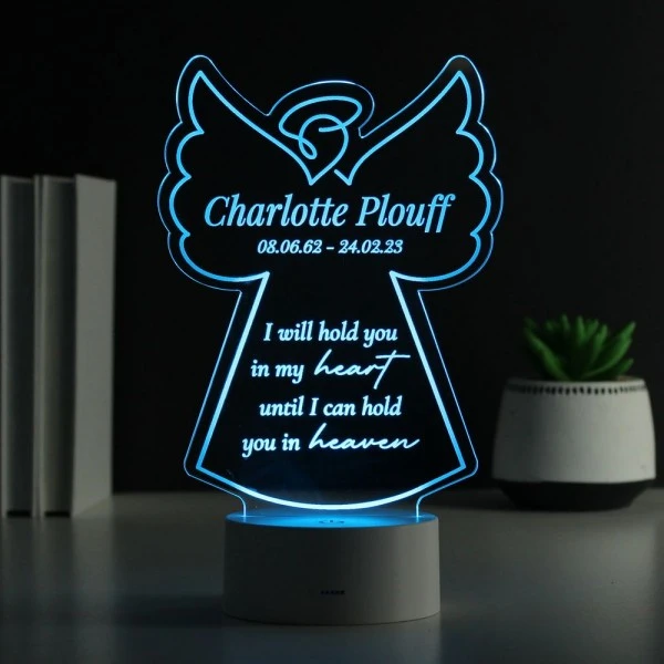 Personalised Angel Memorial Verse Colour Changing LED Light 4 Personalised Angel Memorial Verse Colour Changing LED Light - Image 4