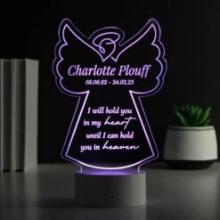 Personalised Angel Memorial Verse Colour Changing LED Light 15 Personalised Angel Memorial Verse Colour Changing LED Light -PERSONALISE STORE p0113a57 6