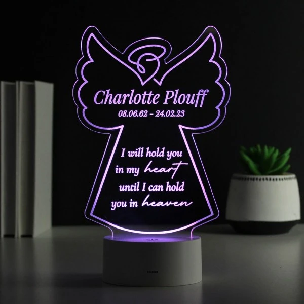 Personalised Angel Memorial Verse Colour Changing LED Light 7 Personalised Angel Memorial Verse Colour Changing LED Light - Image 7