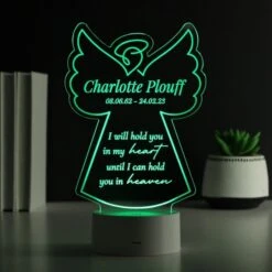 Personalised Angel Memorial Verse Colour Changing LED Light 16 Personalised Angel Memorial Verse Colour Changing LED Light -PERSONALISE STORE p0113a57 7