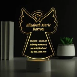 Personalised Free Text Angel Memorial Colour Changing LED Light -PERSONALISE STORE p0113a58 2