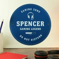 Personalised Gaming Blue Plaque -PERSONALISE STORE p0113a63 2
